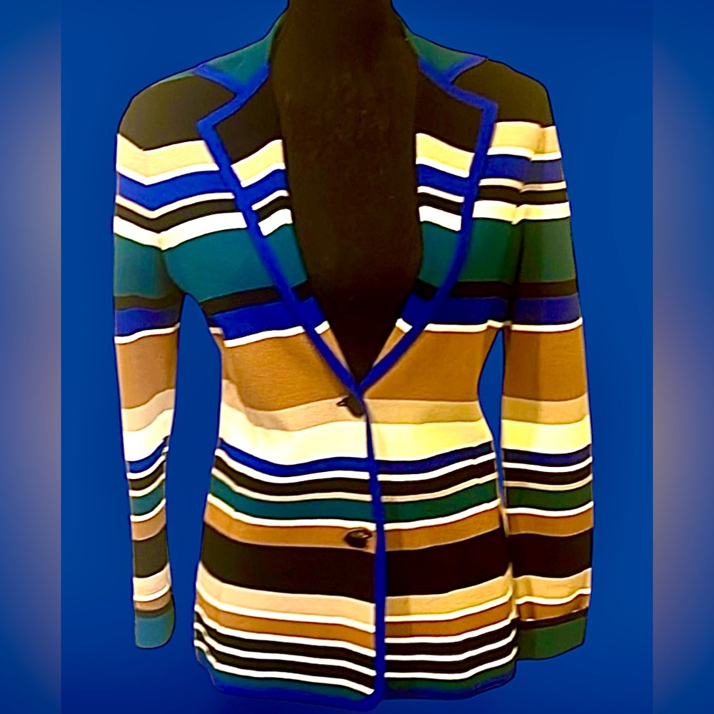 Calvin Klein Sweater - Jacket style Like New Vibrant colors Sz S
